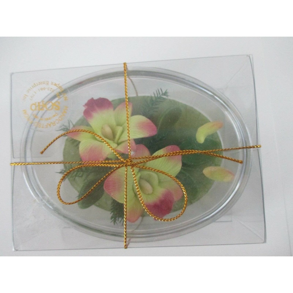 Handcrafted Carved Soap Flowers Decorative Only Comes In A Clear Plastic Case